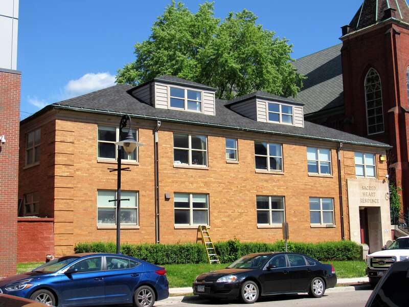 The former rectory at the former Sacred Heart Cathedral in Duluth, Minnesota.