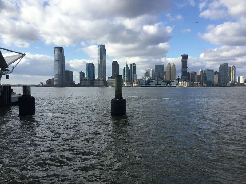 The Jersey City skyline seen from Battery Park City