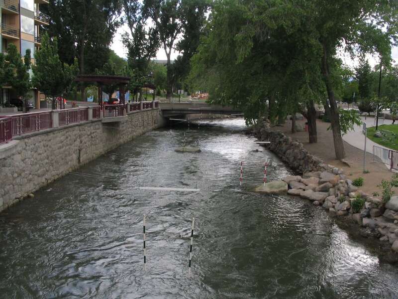 The Truckee River is a stream in the U.S. states of California and Nevada. The river flows northeasterly and is 121 miles (195 km) long. The Truckee is the sole outlet of Lake Tahoe and drains part of the high Sierra Nevada, emptying into Pyramid