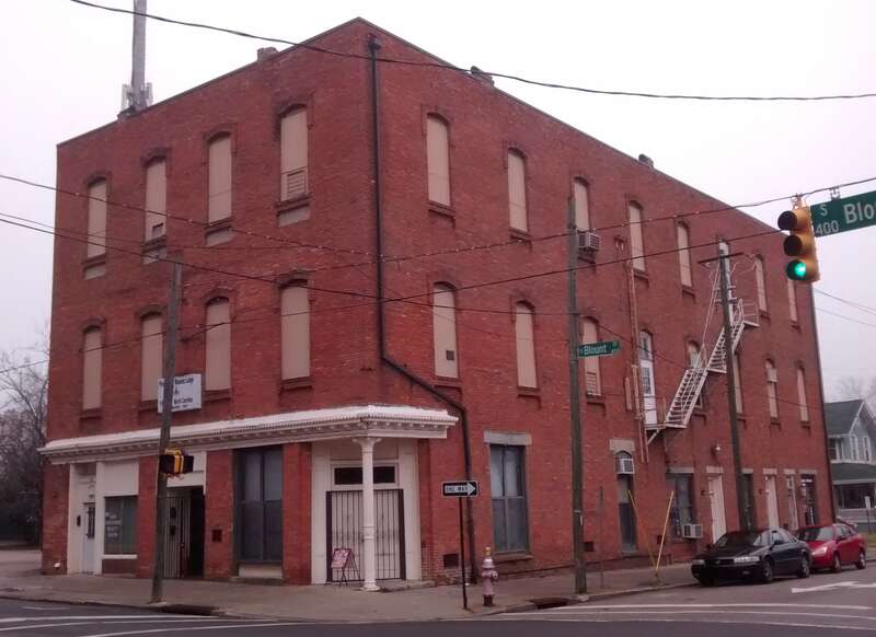 The Masonic Temple Building at 427 South Blount Street, Raleigh, North Carolina.