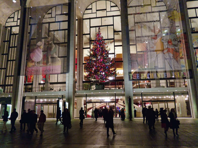 Christmas Tree at the Metropolitan Opera House, Lincoln Center for the Performing Arts, New York City