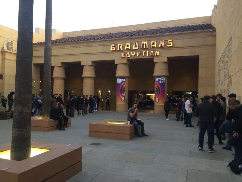 Grauman's Egyptian Theatre, hosting the Mister America film premiere.