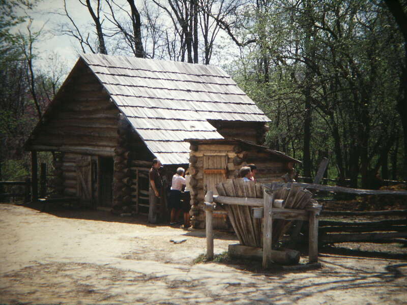 New Salem, Illinois, home of Abraham Lincoln as a young man, digital copy of slide. Complete indexed photo collection at WorldHistoryPics.com.