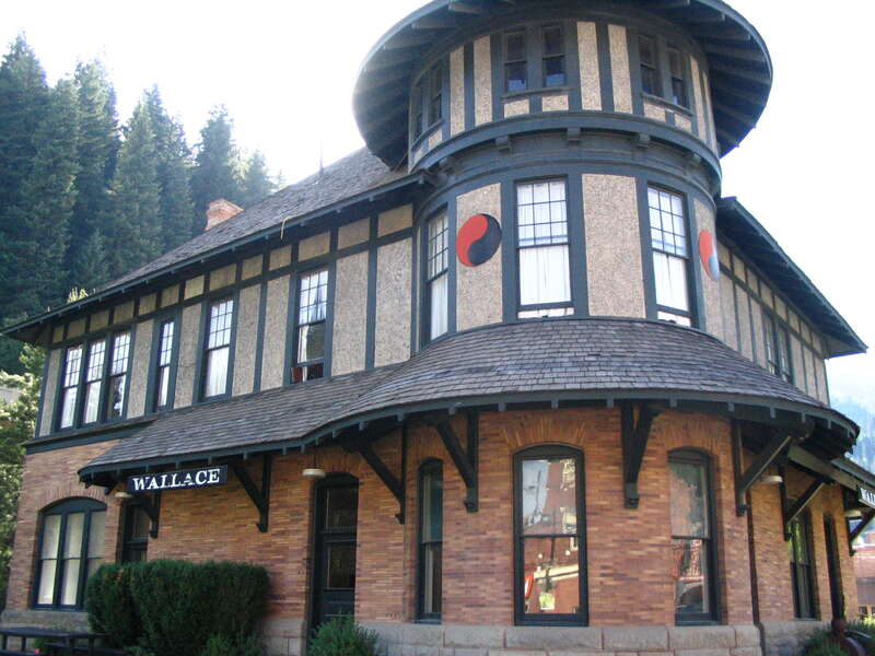 Northern Pacific Depot, Wallace, Idaho. This building is listed on the National Register of Historic Places.