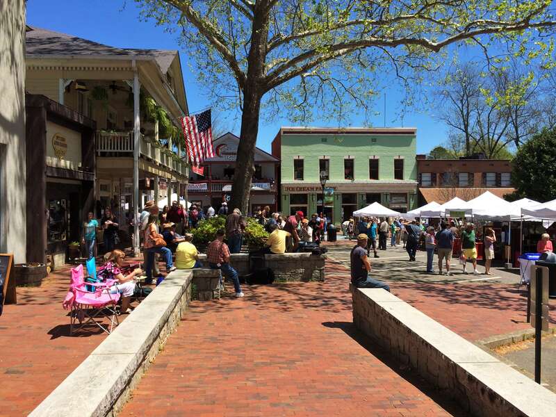 Dahlonega Commercial Historic District, Chestates, Park, and Main Sts. Dahlonega