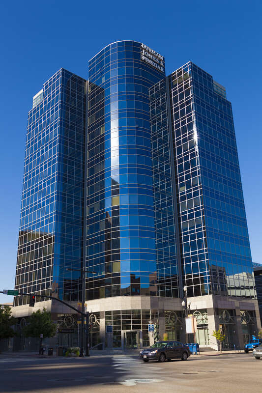 Broadway Centre tower in Salt Lake City, Utah, USA.
