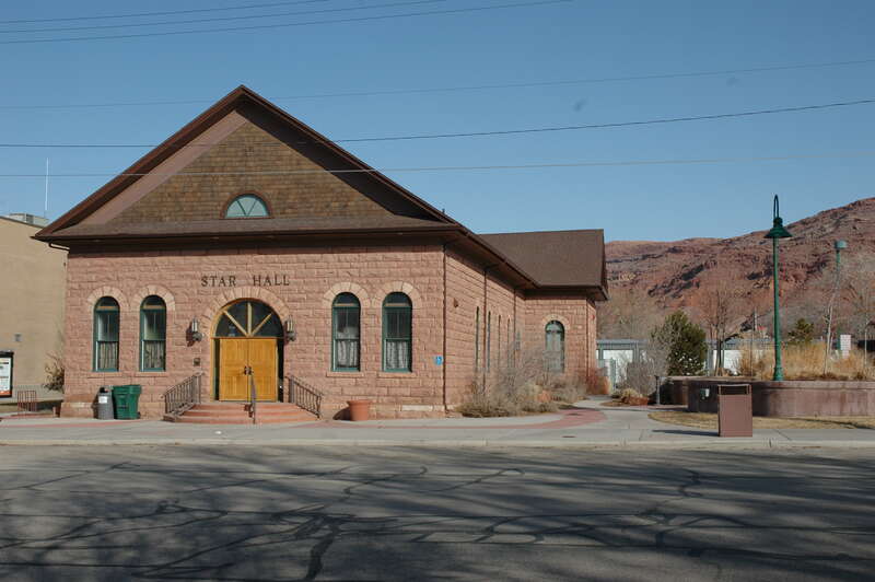 Star Hall, a historic theater in Moab, Utah, United States.