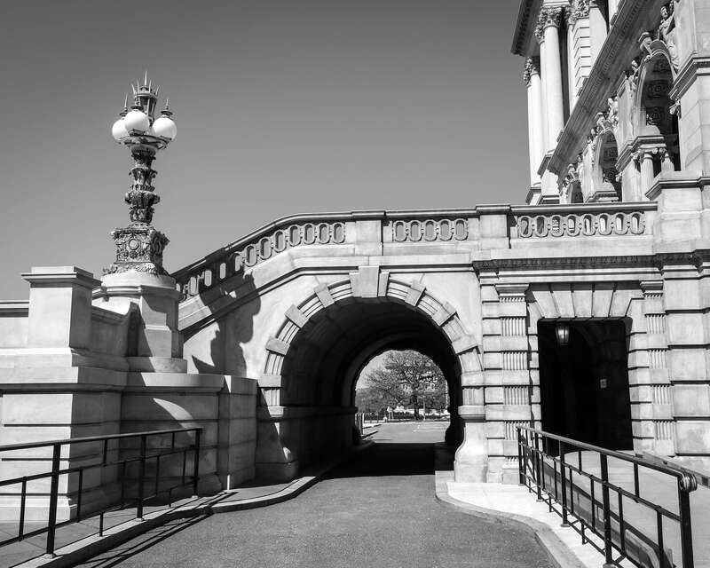 A view of the Thomas Jefferson Building, part of the Library of Congress, in Washington, DC