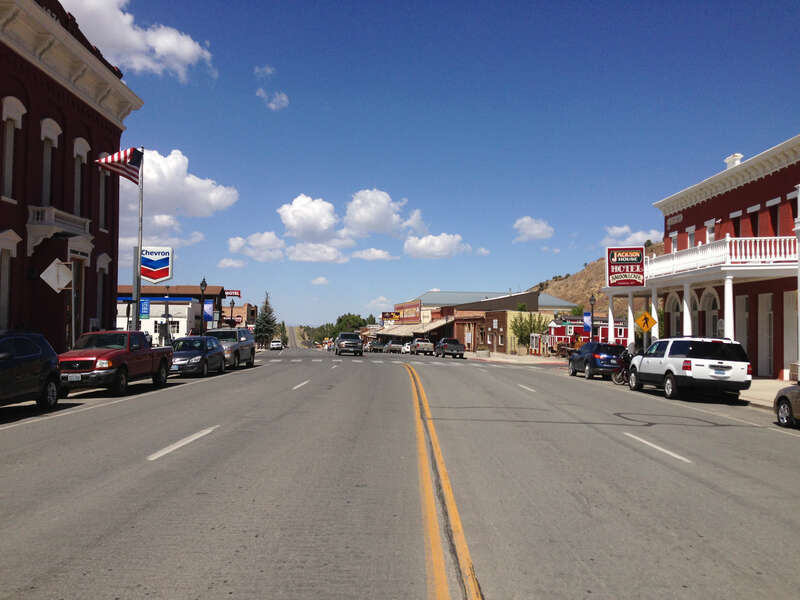 View west along U.S. Route 50 about 37.1 miles east of the Lander County line in Eureka, Nevada