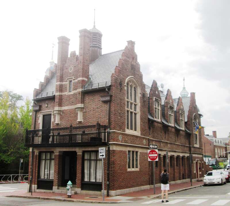 The Harvard Lampoon Building, also known as the Lampoon Castle, is a historic building located at 44 Bow Street between Plympton, Linden, and Mount Auburn Streets in Cambridge, Massachusetts.  It is best known as the home of The Harvard Lampoon and