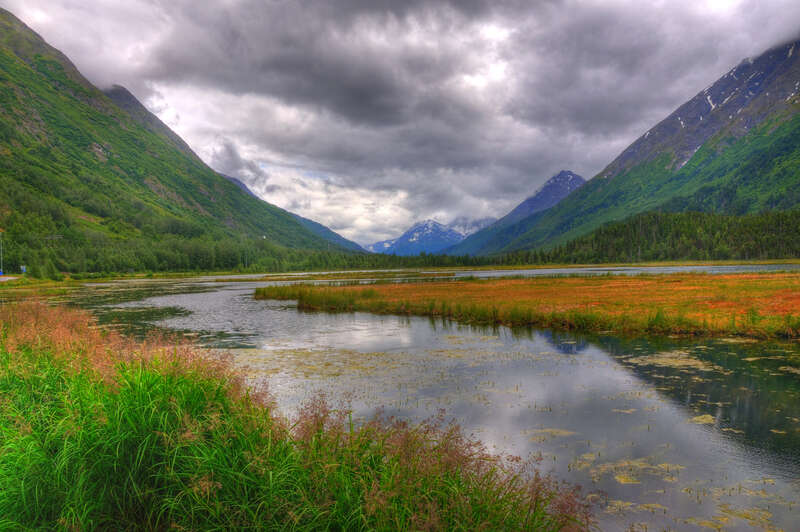 500px provided description: Only in Alaska can you find scenery like this by the roadside [#landscapes]