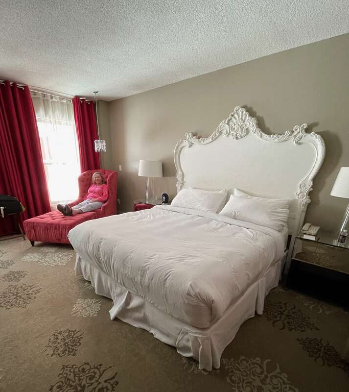 Bedroom at the Mansion on Forsyth Park in Savannah, Georgia.