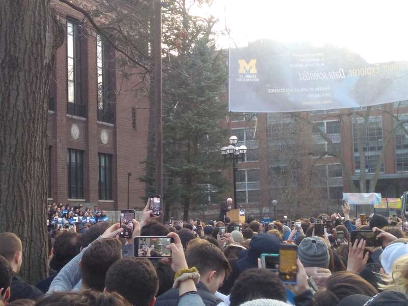 Bernie Sanders at a campaign rally in Ann Arbor
Taken March 8, 2020