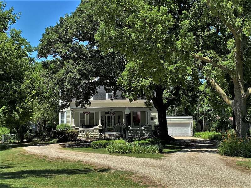 John W. Birchmore House  Manse is set well back from streetside on its lot.