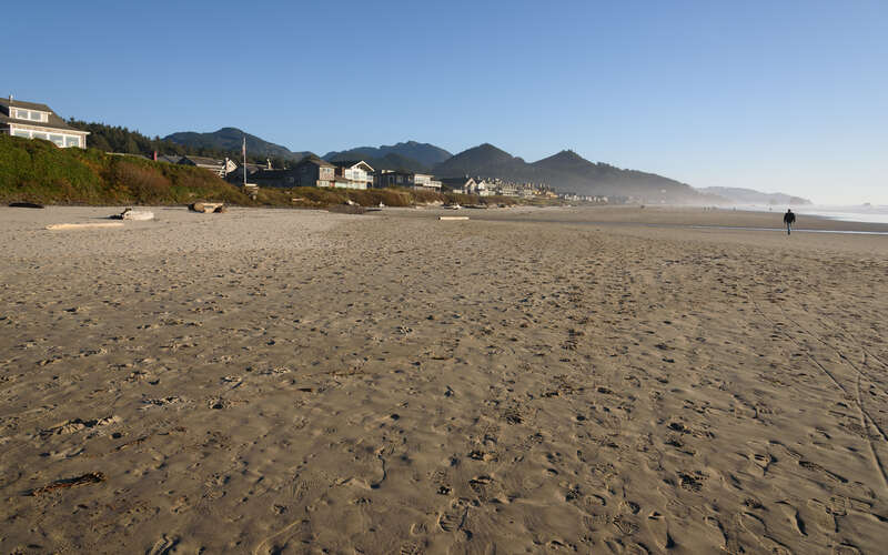 View to the south, Cannon Beach, Oregon.