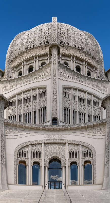 Detail of Bahá'í House of Worship, Wilmette, Illinois, US