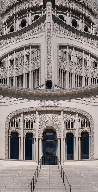 Detail of Bahá'í House of Worship, Wilmette, Illinois, US
