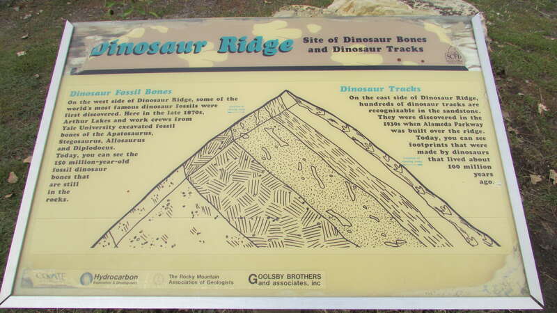 Dinosaur Ridge in the Morrison Formation, west of Denver, Colorado.