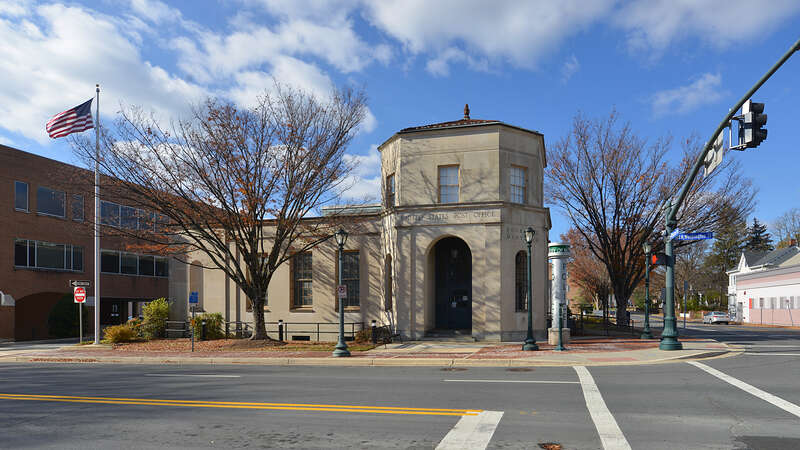 The former Post Office in Rockville, MD, now it is used as a police station by the Rockville city police department. 2 West Montgomery Avenue, Rockville, Maryland 20850.