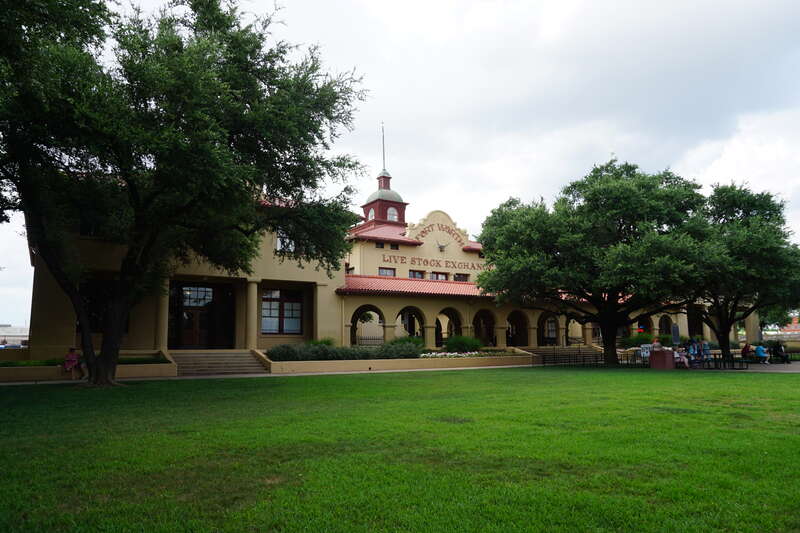 The Livestock Exchange Building in the Fort Worth Stockyards in Fort Worth, Texas (United States).