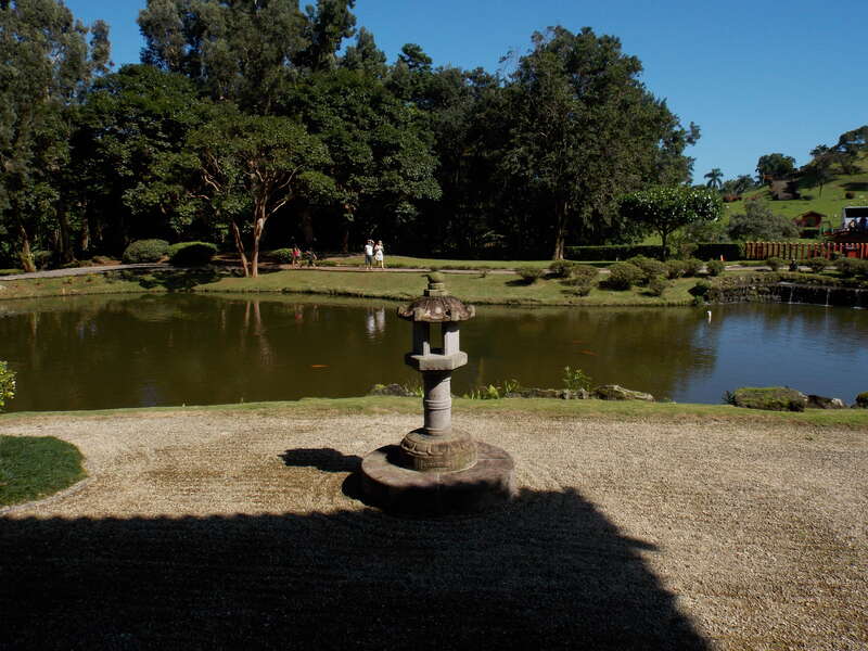 The grounds in front of the Byodo-In Temple, a non-denominational Buddhist temple, located at the Valley of the Temples on Oahu,Hawaii.