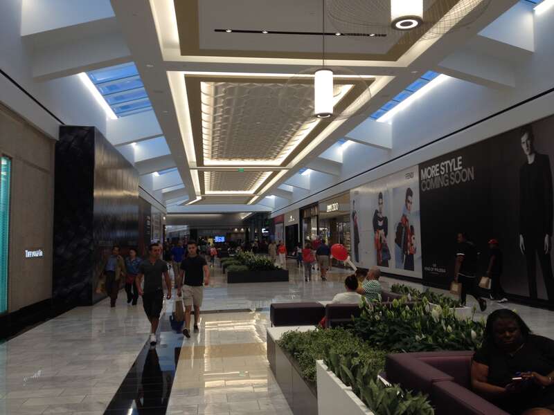 The interior of the King of Prussia Mall between Neiman Marcus and Macy's. This expansion of the mall opened in August 2016, connecting The Court and The Plaza.