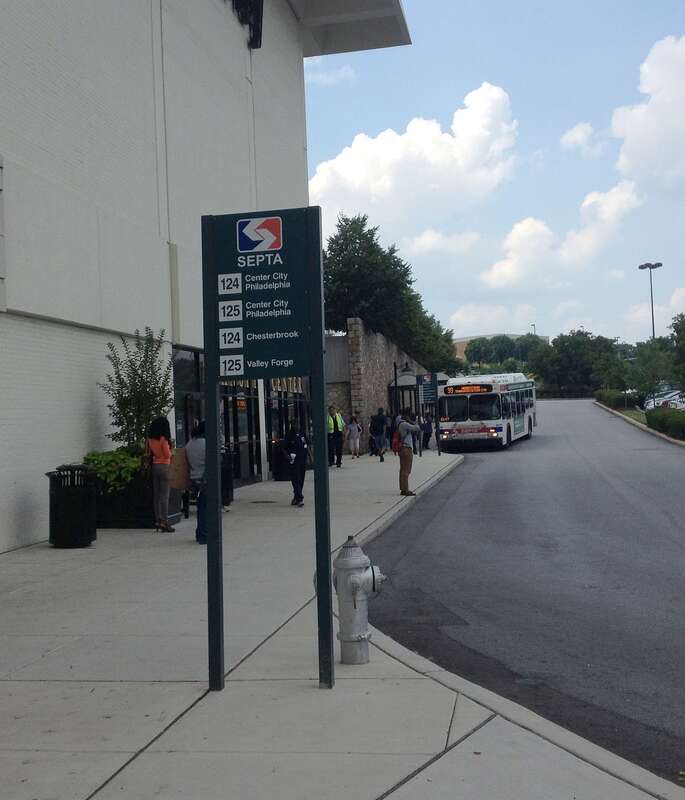 The transit center of the King of Prussia Mall, served by SEPTA.