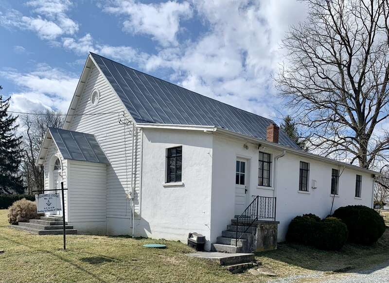 Meade Memorial Episcopal Church parish house in the White Post Historic District in White Post, Virignia.