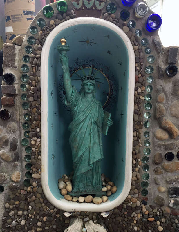 The backyard of the City Reliquary museum, Open House New York weekend, Brooklyn.