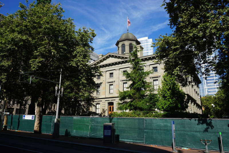 The Pioneer Courthouse in Portland, Oregon (United States).