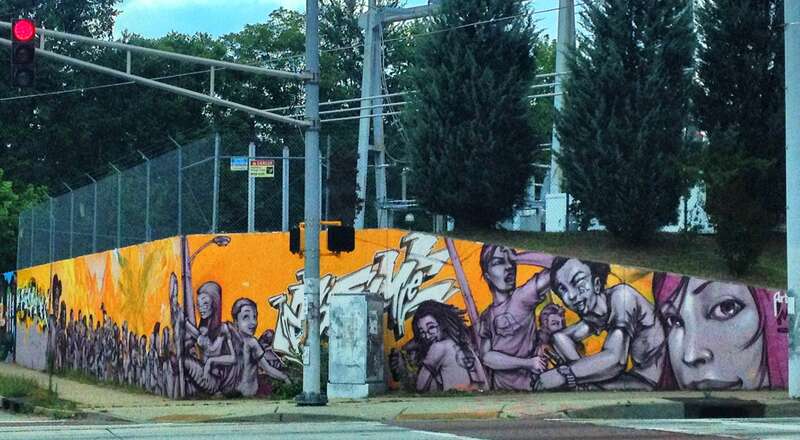 Street art in Reynoldstown, Moreland Ave. across from Edgewood Shopping Center