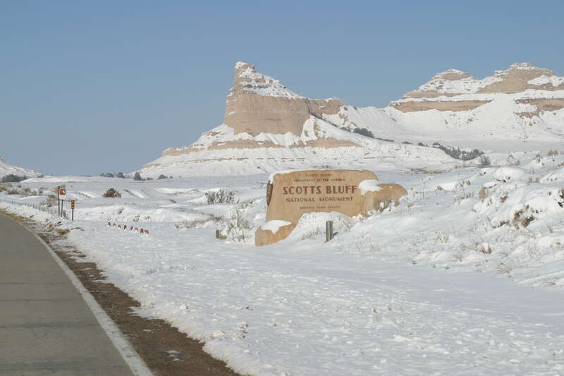 Scotts Bluff National Monument, winter of 2002.