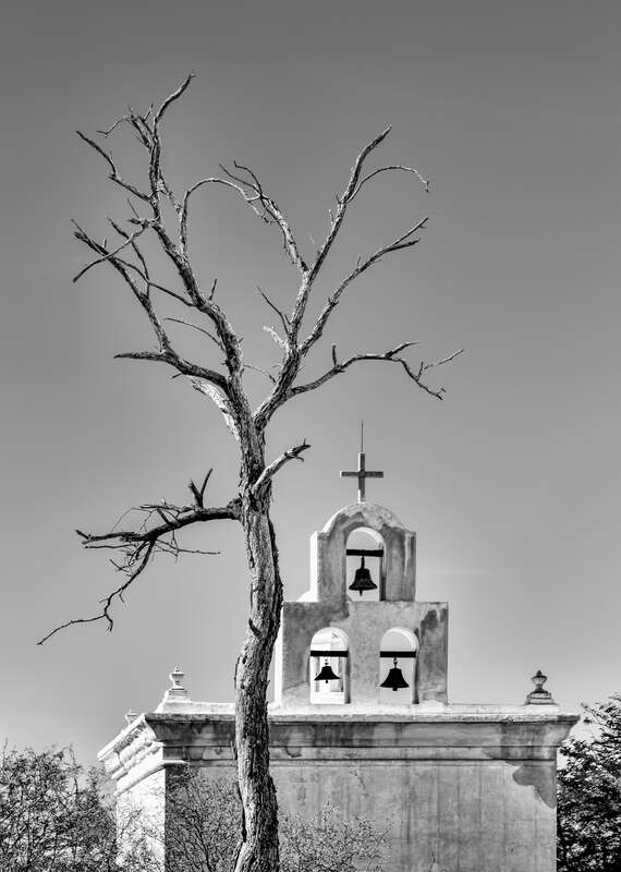 The San Xavier Mission in Arizona, built in 1797.
