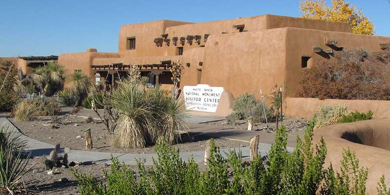 White Sands National Park visitor center and native plant garden, New Mexico, United States