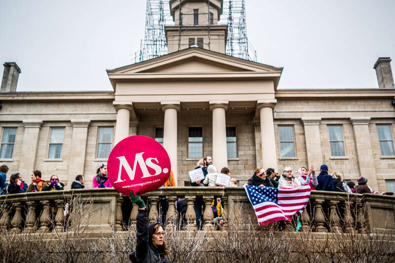 Photos from the Women's March in Iowa City, where more than 1,000 took part in an event to share concerns about the election of Trump. This event joined with hundreds of others around the nation and world as millions of people joined together to