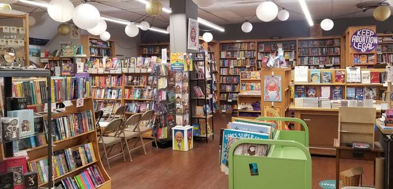 A photo of the main room of Women &amp;amp; Children First bookstore in Chicago, Illinois, United States
