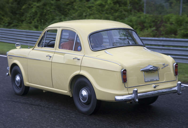 1959 Riley One-Point-Five, taking part in the Meeting of the Marques at the 2021 Lime Rock Historic Festival. Original US market car with left hand drive.