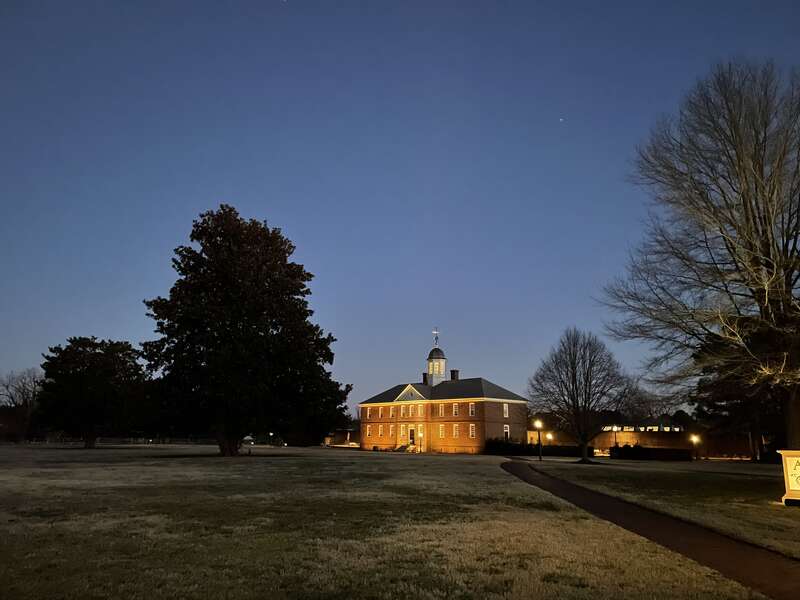 Original structure of the Abby Aldrich Rockefeller Folk Art Museum, Williamsburg, Virginia, pictured in February 2020.