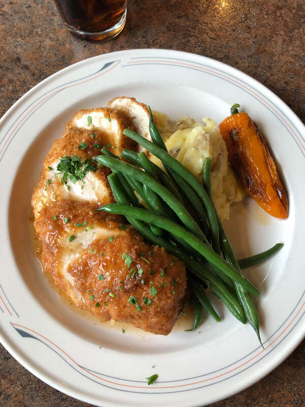 Chicken Cordon Bleu from Paris Bakery &amp;amp; Cafe in Anchorage, Alaska.
