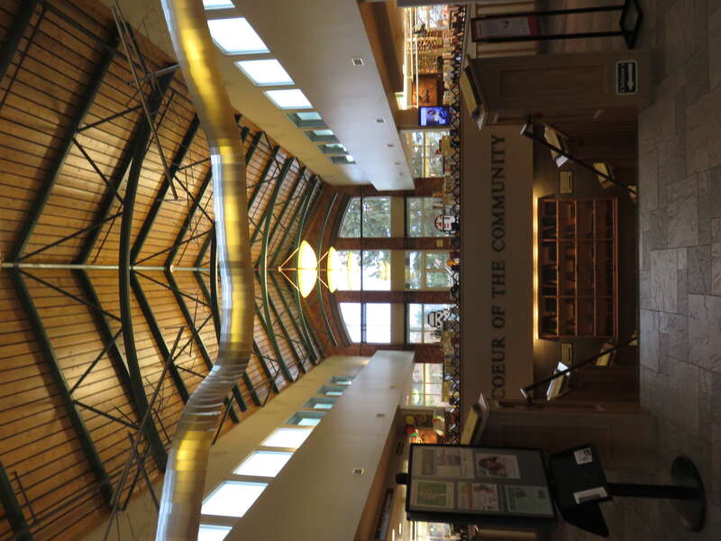 Interior of the Public Library of Coeur d'Alene, Idaho in 2018