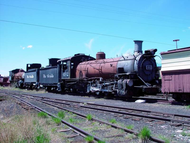 Cumbres and Toltec Scenic Railroad locomotives awaiting repair 3-5-2006