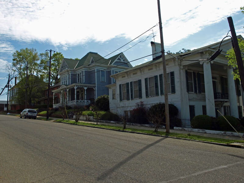 The Dowe Historic District in Montgomery, Alabama; showing 114 S. Hull (left) and 334 Washington.