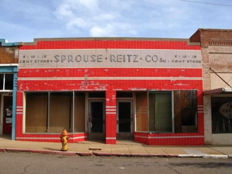 Former Sprouse-Reitz store in Bisbee, Arizona. It is located on Erie Street in an area of Bisbee known as Lowell.