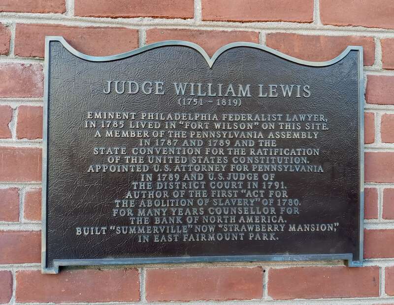 Site of &quot;Fort Wilson&quot; on the southwest corner of 3rd Street and Walnut Street in Philadelphia, Pennsylvania, USA. Fort Wilson was the home of James Wilson, a Founding Father of the United States. Another Founding Father, Judge William Lewis, also