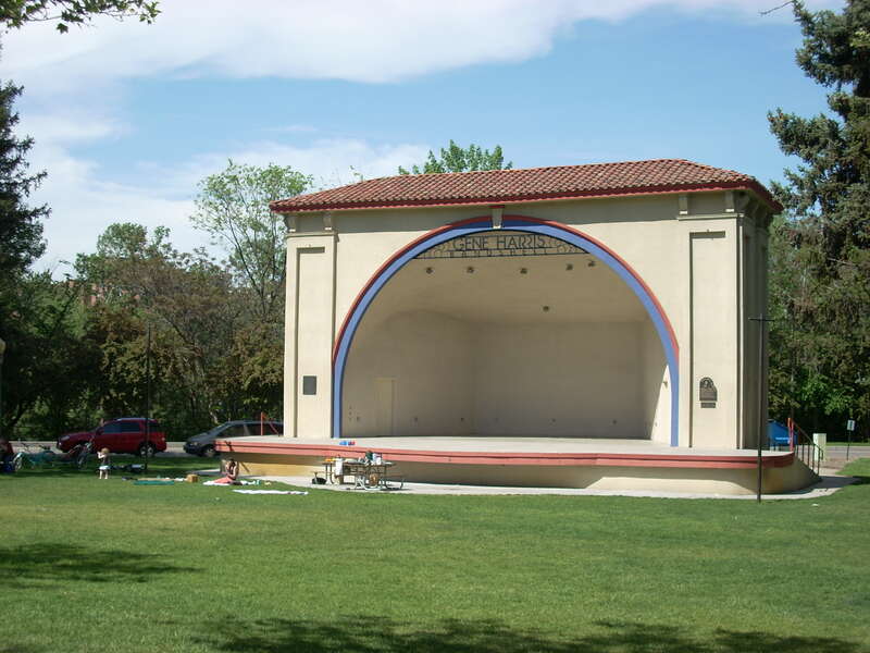 Julia Davis Park's large Gene Harris Bandshell