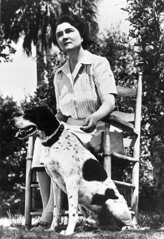 Local call number: Rc07662Title: Marjorie Kinnan Rawlings with her dog: Cross Creek, FloridaDate: 194-.Physical descrip: 1 photoprint: b&amp;amp;w; 8 x 10 in.Series Title: (Reference collection.)Repository:  State Library and Archives of Florida, 500 S.