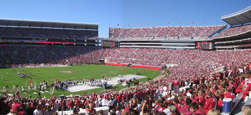 Bryant-Denny Stadium in Tuscaloosa, AL.  Home of The University of Alabama Crimson Tide.