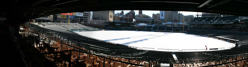 Snowy Comerica Park