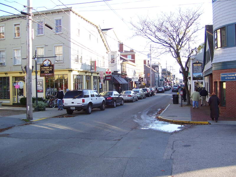 My 2008 photo of southern Thames Street in Newport, Rhode Island.