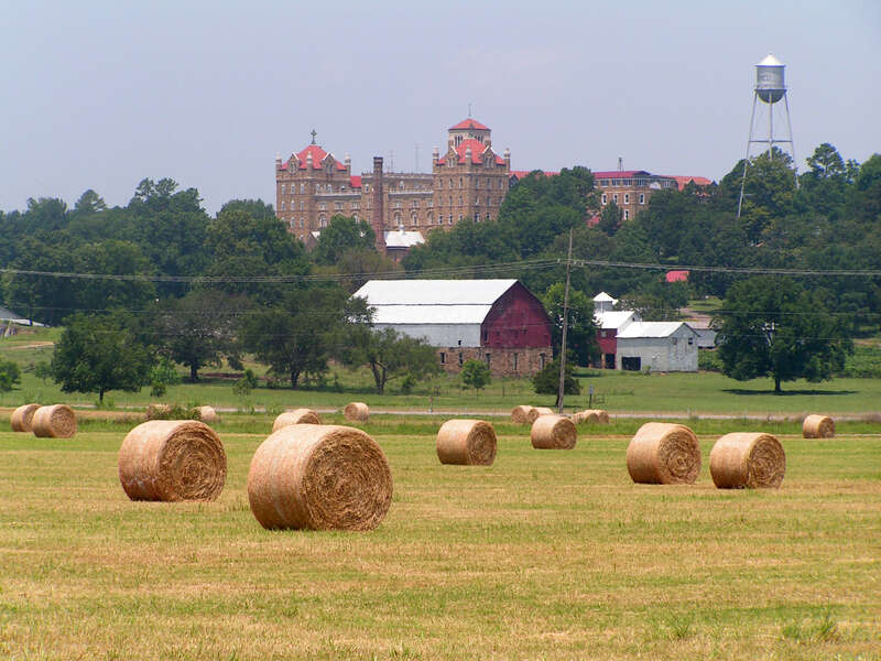 View of Subiaco Abbey looking NW